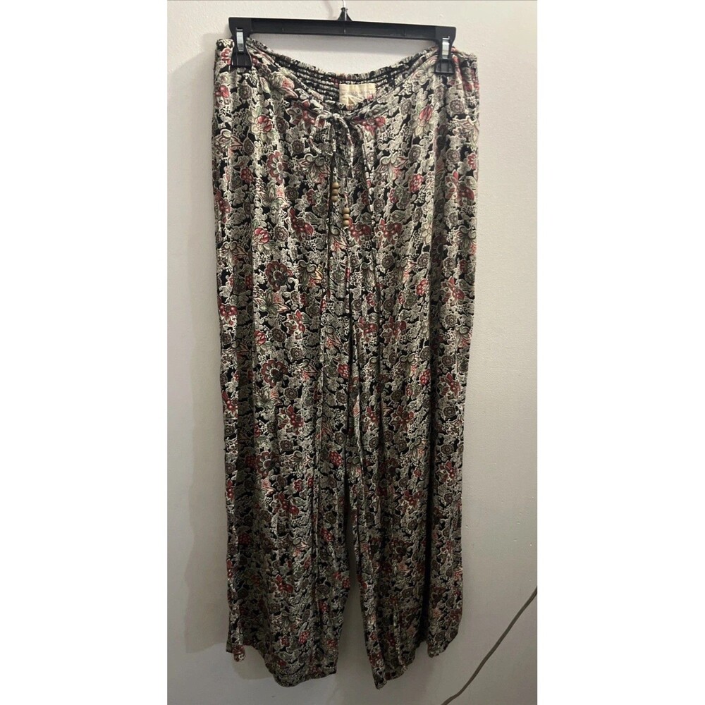 Ralph Lauren denim and supply wide leg pants floral BoHo cottage core feminin Sm